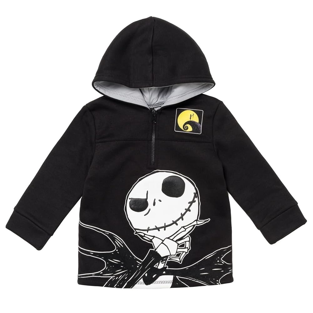 🍓$5 Pick!🍓Disney Nightmare Before Christmas Jack Skellington Quarter Zip Hoodie